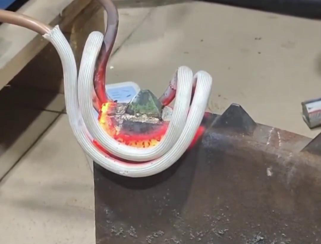 合金熱拆，采用高頻加熱機(jī)快速加熱帶合金金屬材料